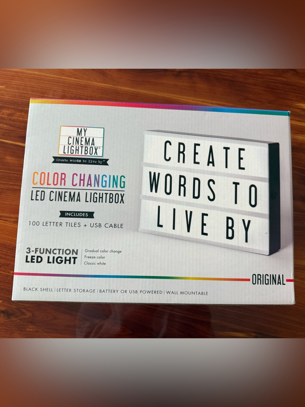 Color Changing LED Cinema Lightbox - White & Black